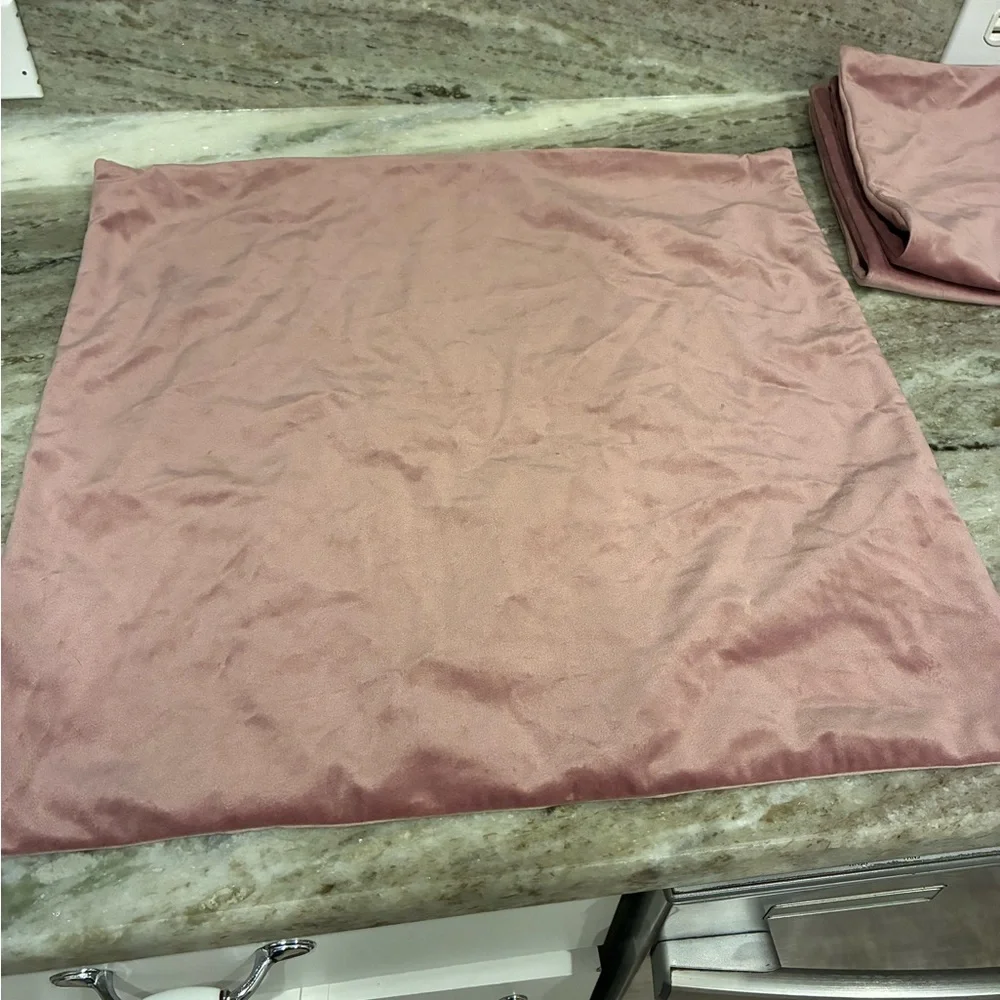 Plush Pink Velvet Pillow Cover
